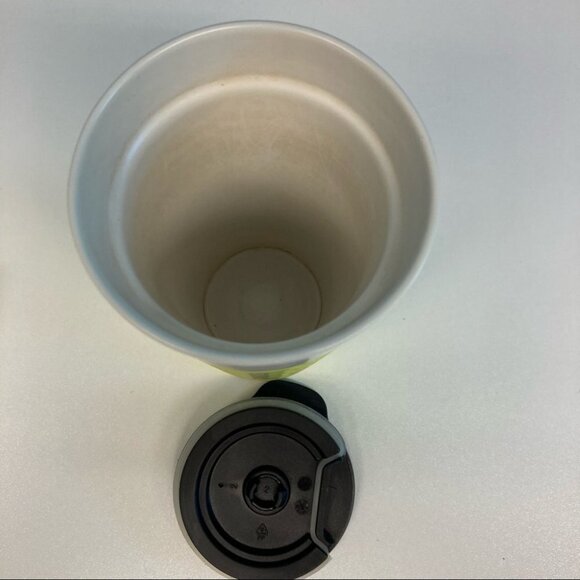 STARBUCKS 2016 Dimpled Neon  Yellow To go Mug - Picture 3 of 9